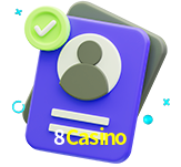Tornar-se um membro do 8Casino é muito simples